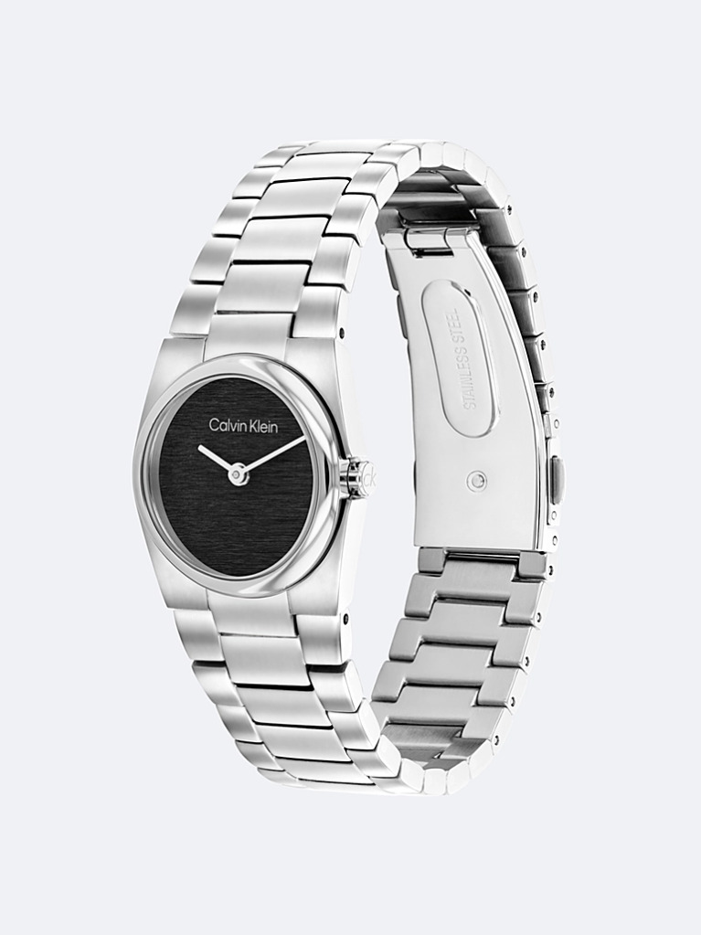 Black Stainless Steel Bracelet Watch  Women