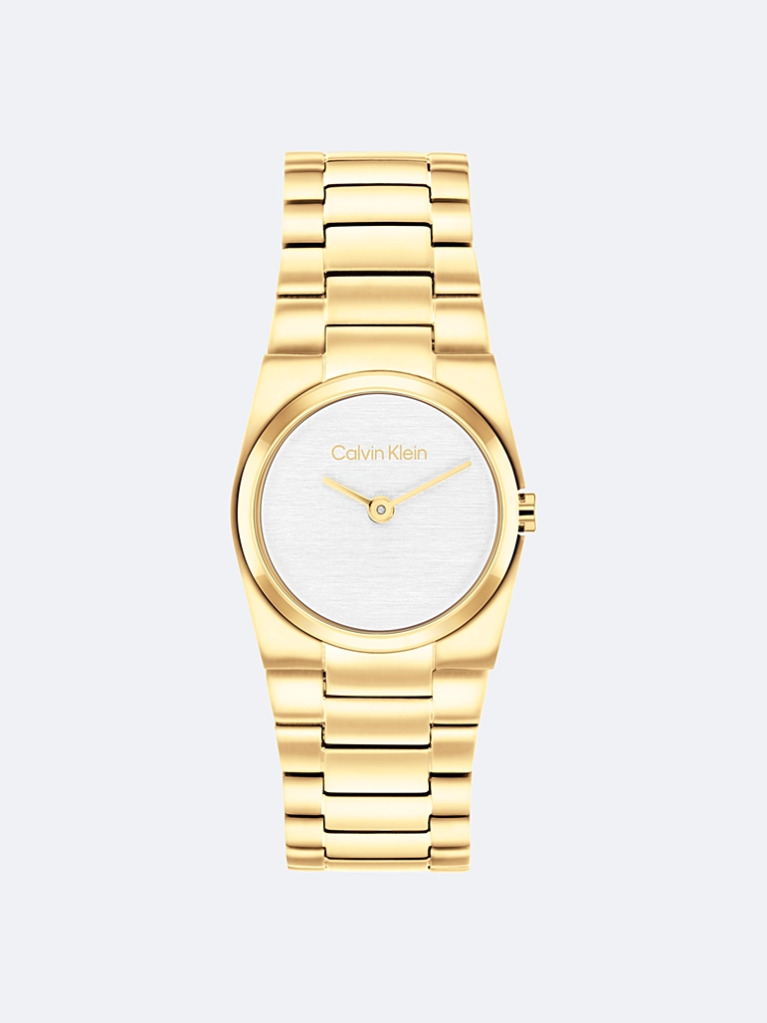 White Gold Plated Steel Bracelet Watch  Women