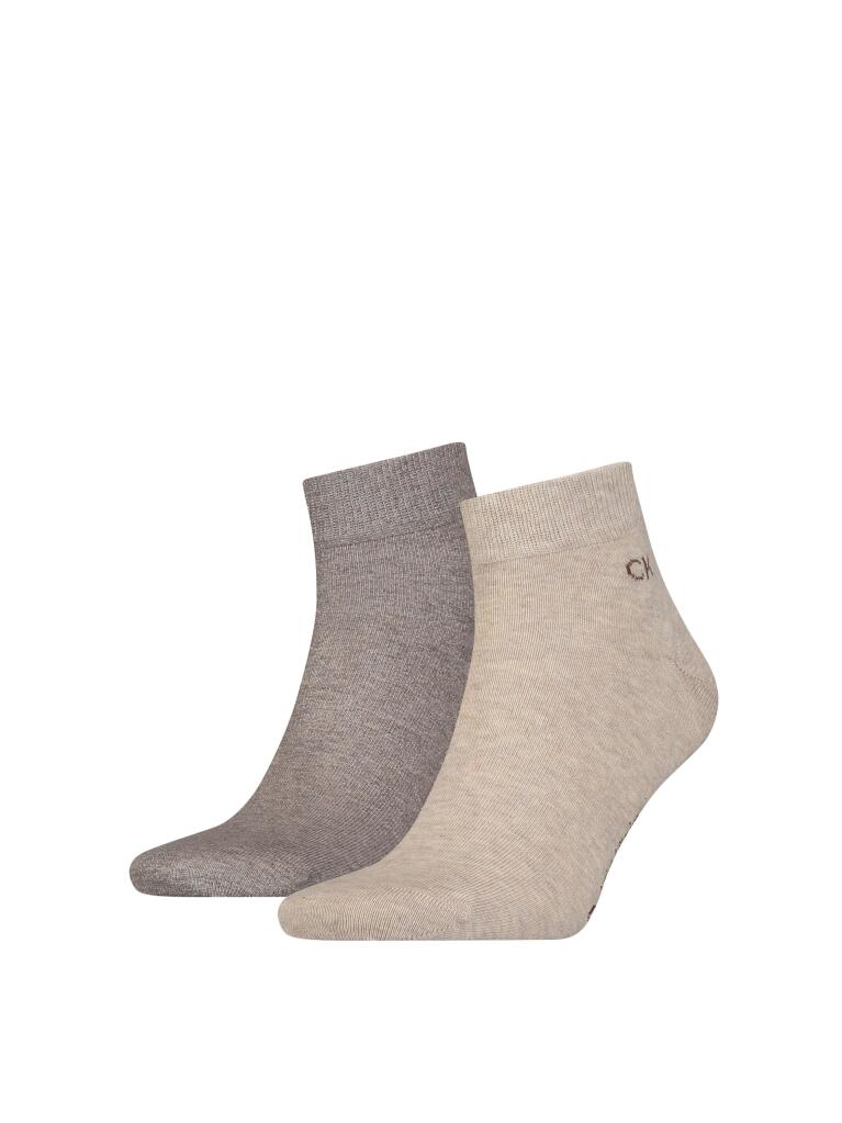 Brown Calvin Klein Men's Quarter Socks 2 pack  Men