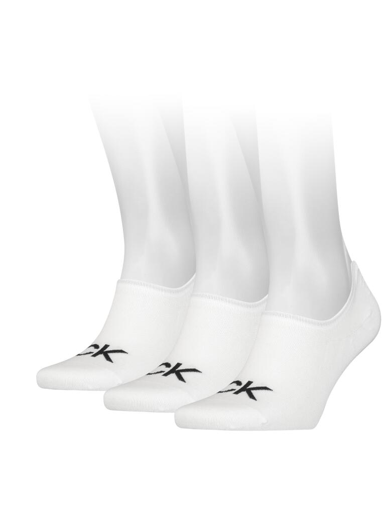 White 3 Pack Invisible Socks  Men