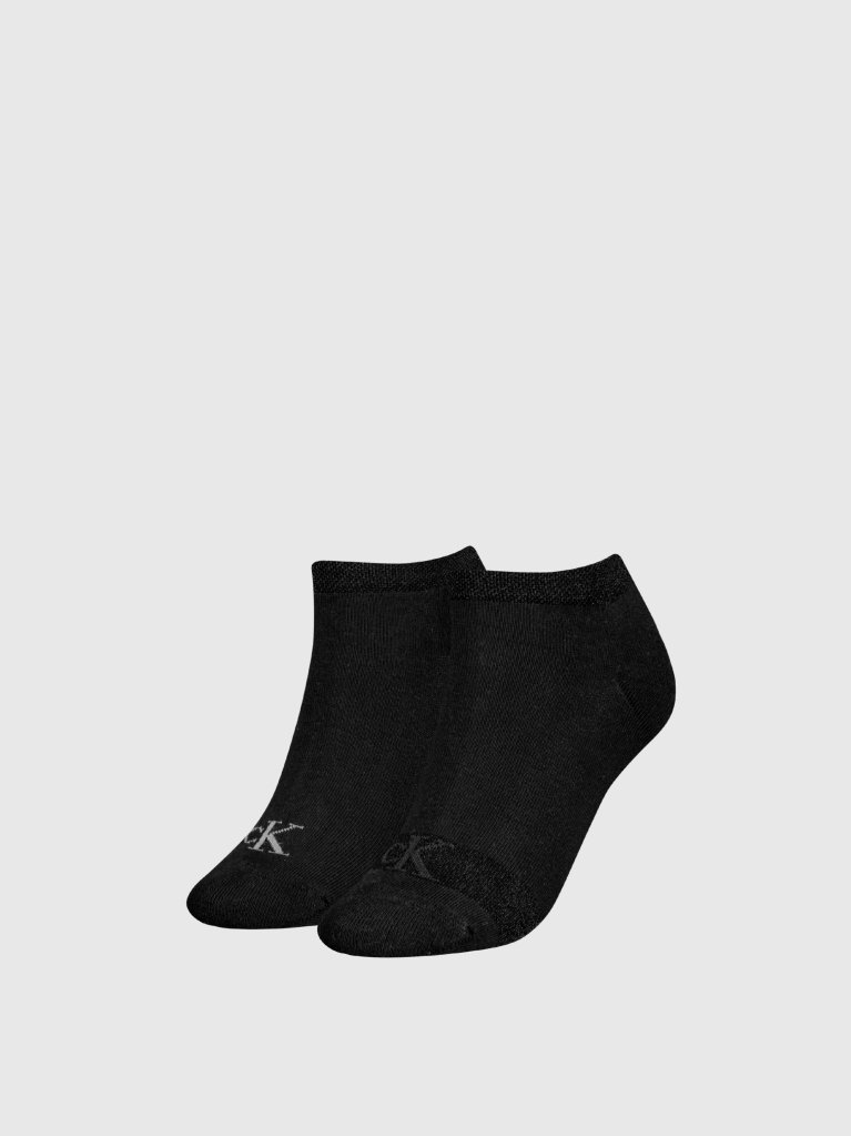Black 2 Pack Sneaker Socks  Women