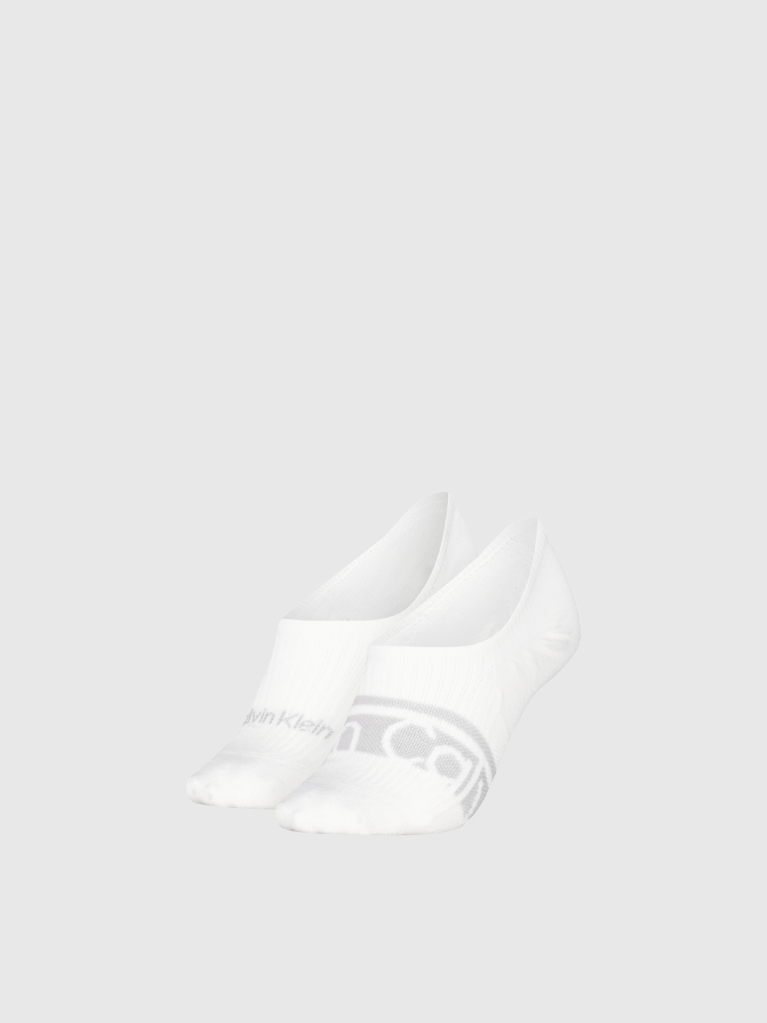 White 2 Pack Invisible Footie Socks  Women