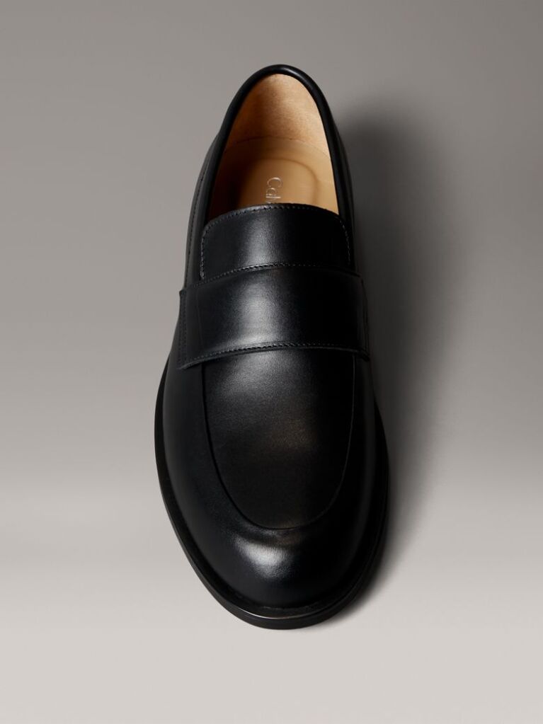 Μαύρο Δερμάτινα Loafers Με Τεχνολογία Airfit®  Άνδρας
