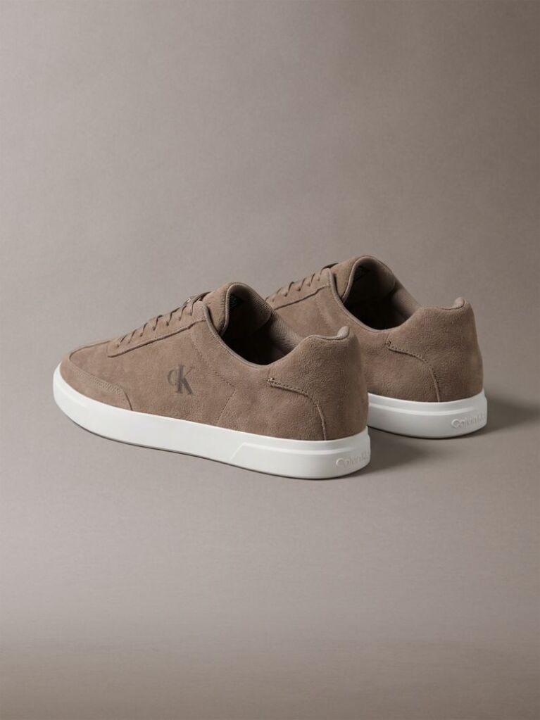 Καφέ Σουέτ Sneakers Με Signature Λογότυπο  Άνδρας