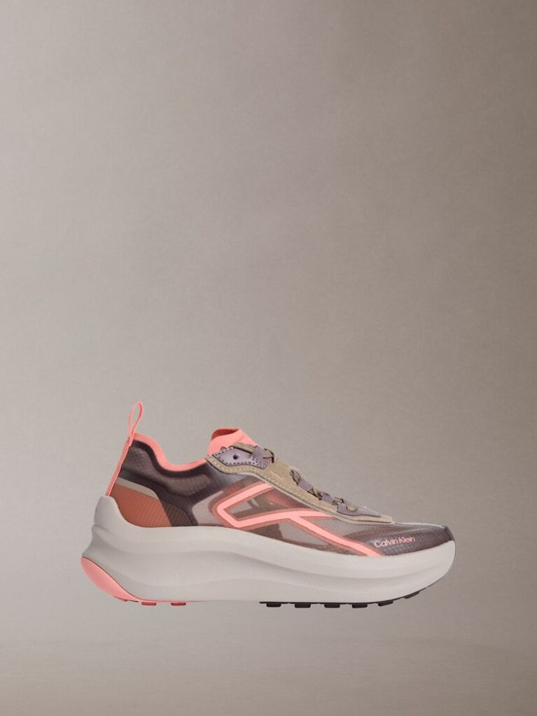 Multi Andrea - Chunky CK Stripe Runner Trainers  Women