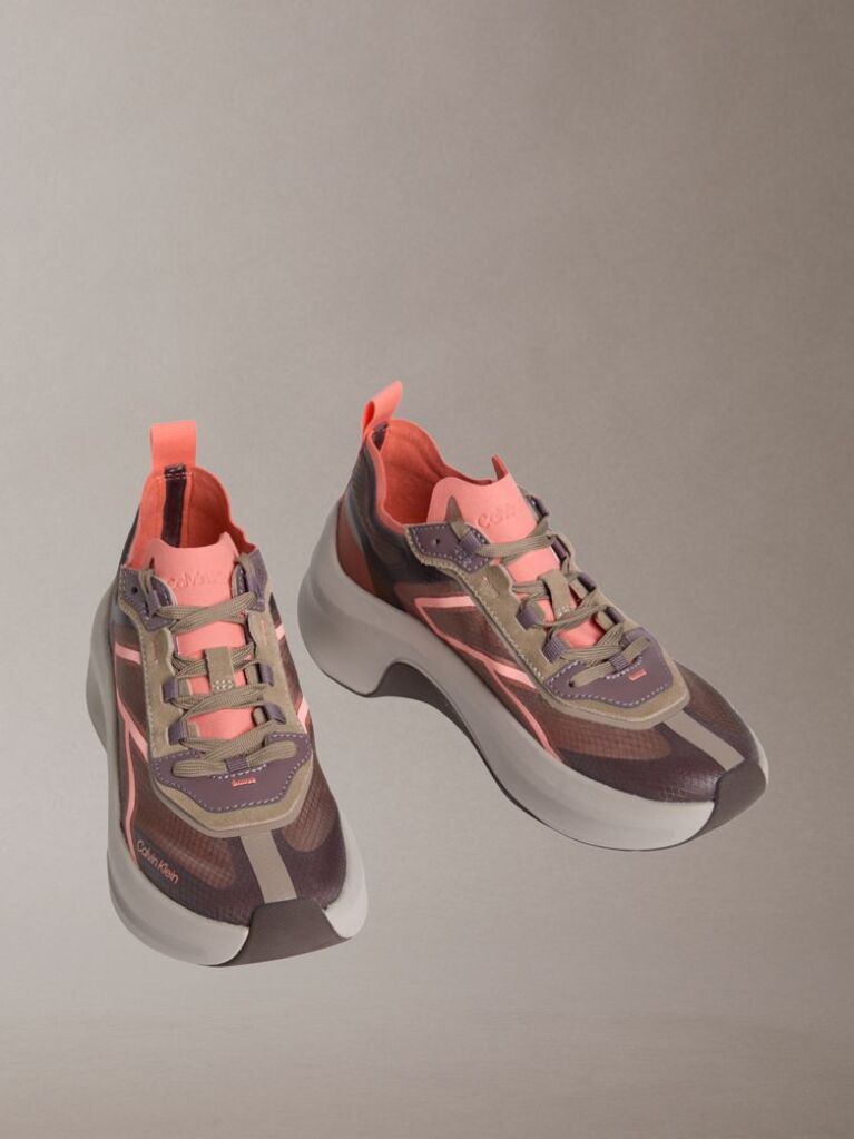 Multi Andrea - Chunky CK Stripe Runner Trainers  Women