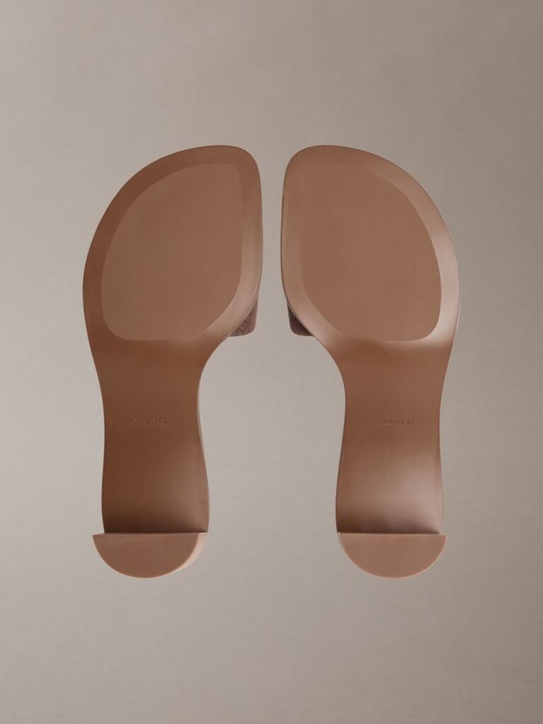 Beige Marghe - Logo Jacquard Heeled Sandals  Women
