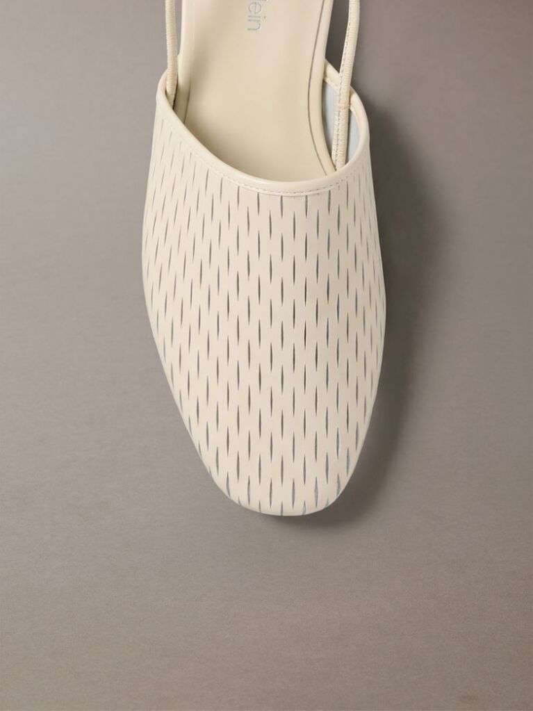 Μπεζ Δερμάτινα Slingback Mules  Γυναίκα