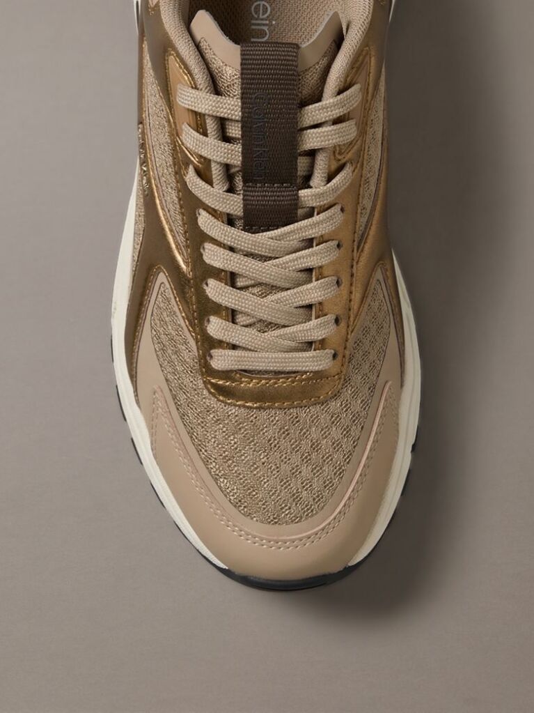 Καφέ Υβριδικά Sneakers Πεζοπορίας Από Δίχτυ  Γυναίκα