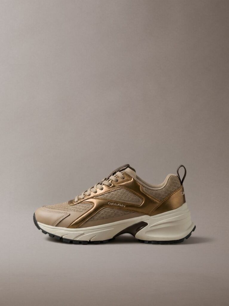 Καφέ Υβριδικά Sneakers Πεζοπορίας Από Δίχτυ  Γυναίκα