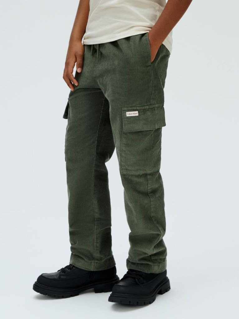 Green Straight Corduroy Trousers  Boys
