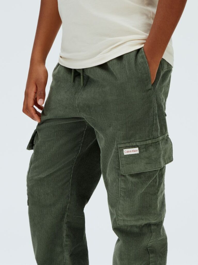 Green Straight Corduroy Trousers  Boys