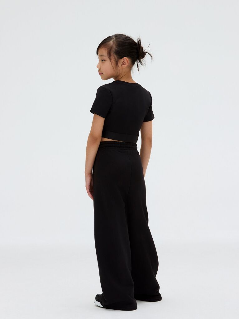 Μαύρο Άνετο Cropped Milano Τοπ  Κορίτσι