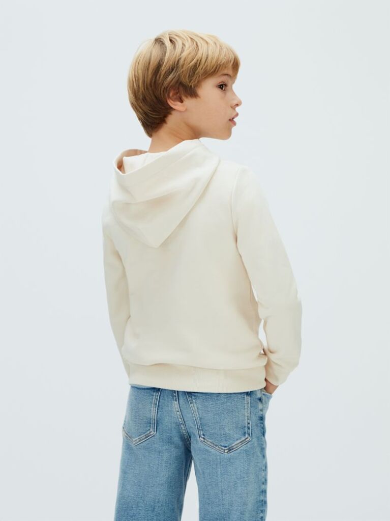 Beige Unisex Logo Hoodie  Kids Unisex