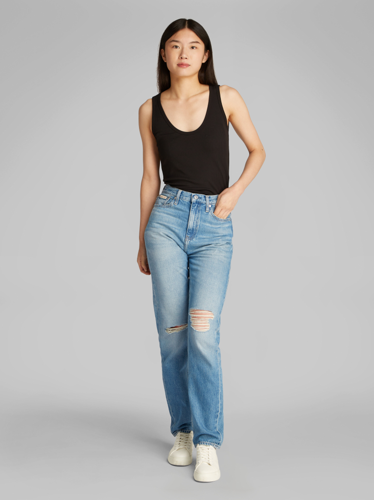 Denim Authentic Slim Straight Jeans  Women