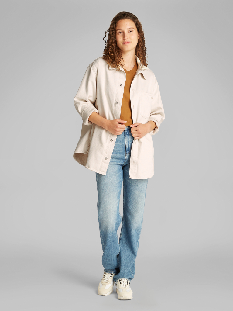 Denim 90's Λινό Overshirt  Γυναίκα