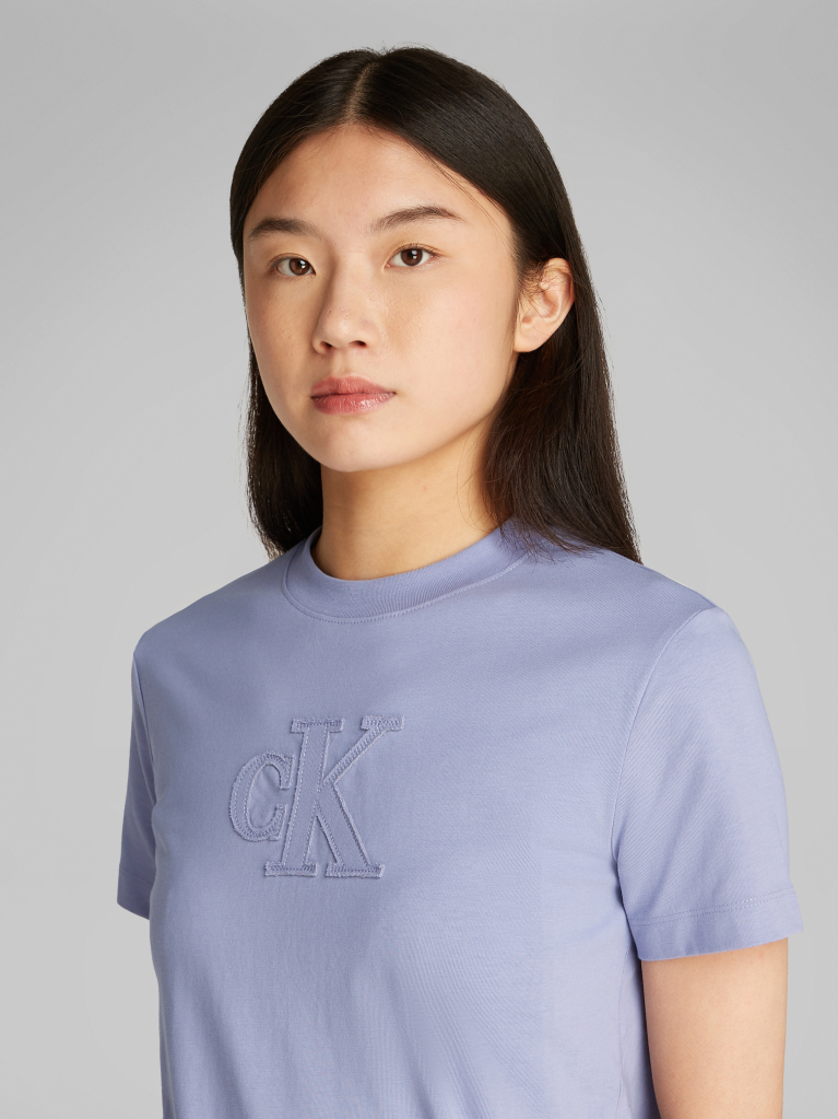 Purple Applique Regular T-Shirt  Women