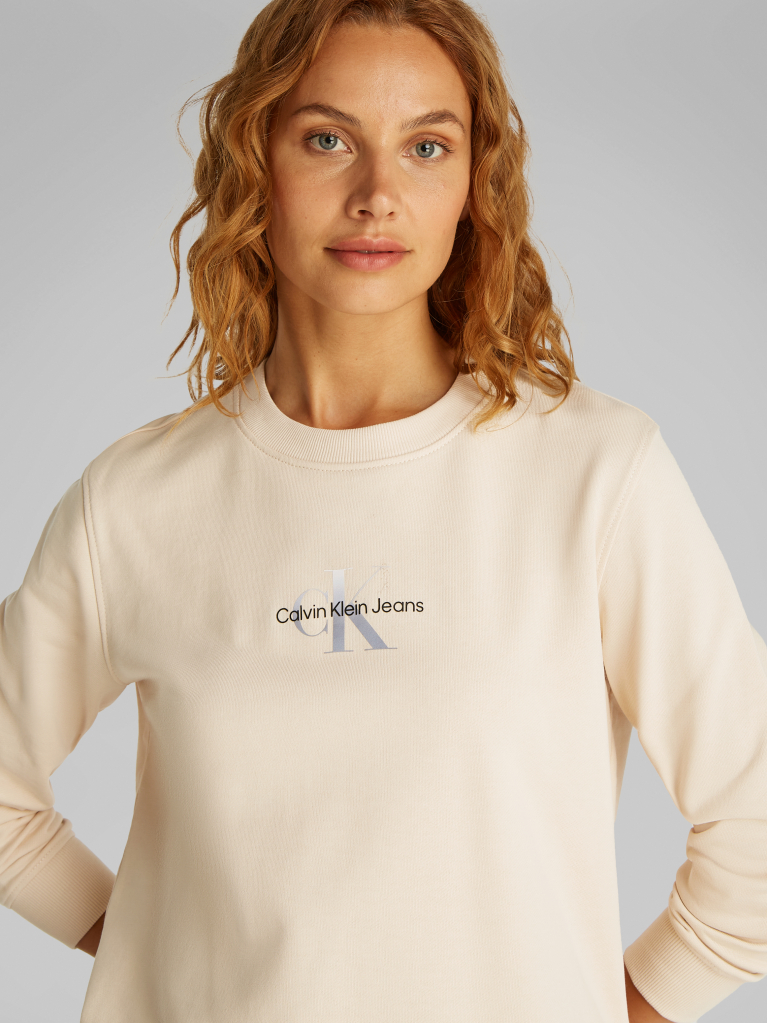 Beige Monogram Sweatshirt  Women