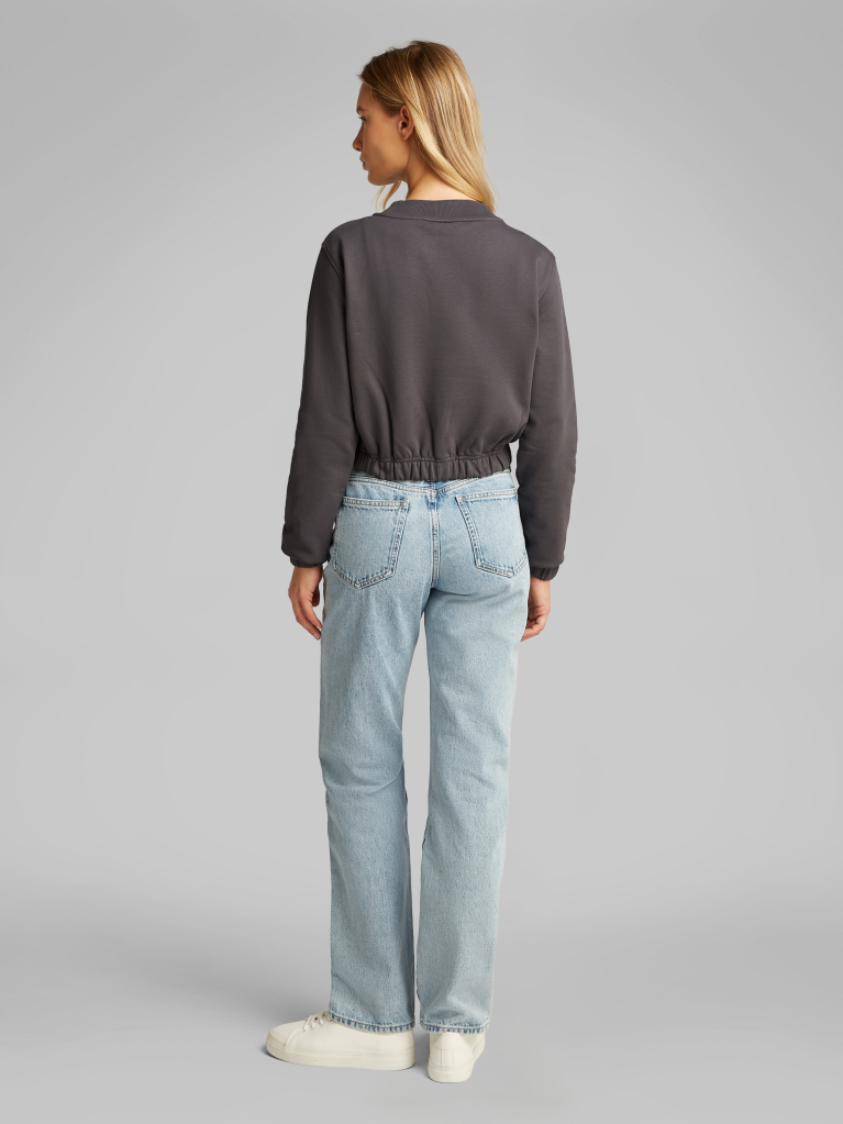 Grey Applique Crewneck Sweatshirt  Women