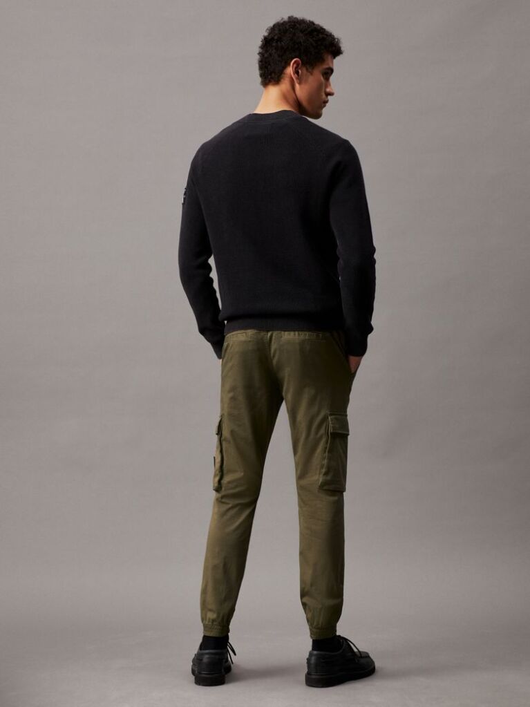 Green Skinny Washed Cargo Pants  Men