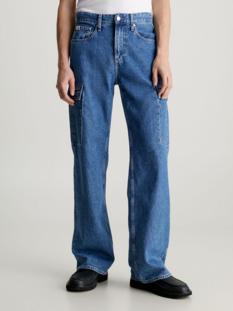 Denim 90's Loose Cargo Jeans  Men