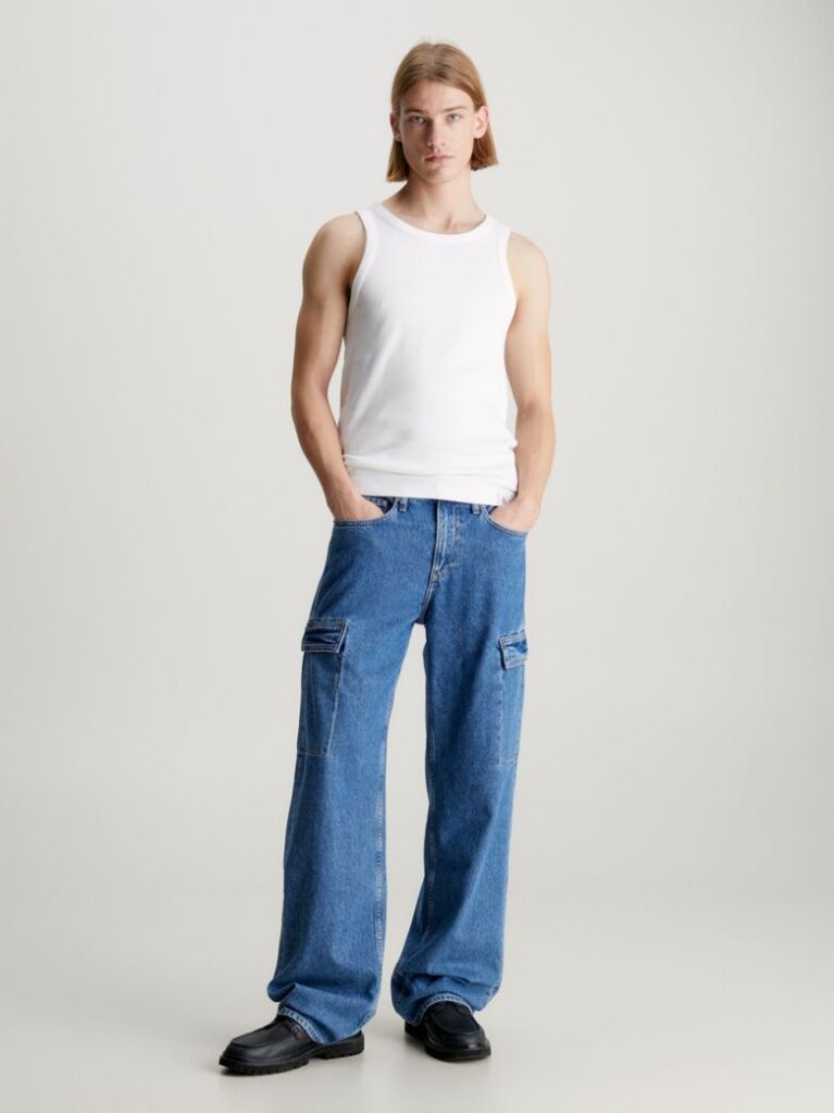Denim 90's Loose Cargo Jeans  Men