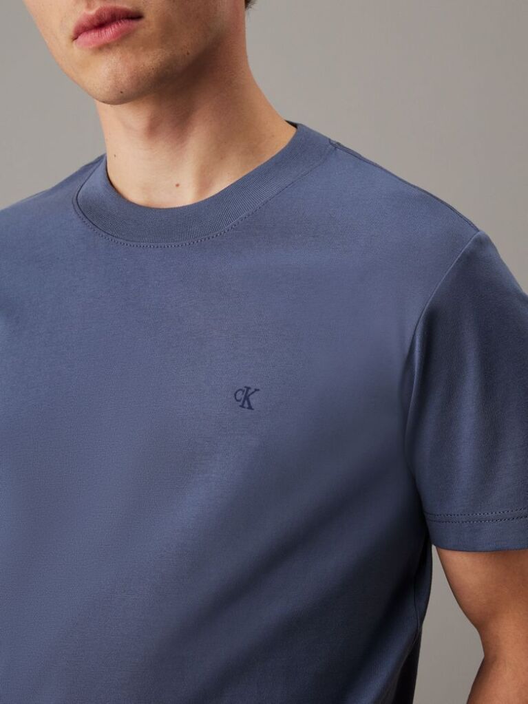 Γκρι T-shirt Με Μονόγραμμα Από Χοντρό Jersey  Άνδρας