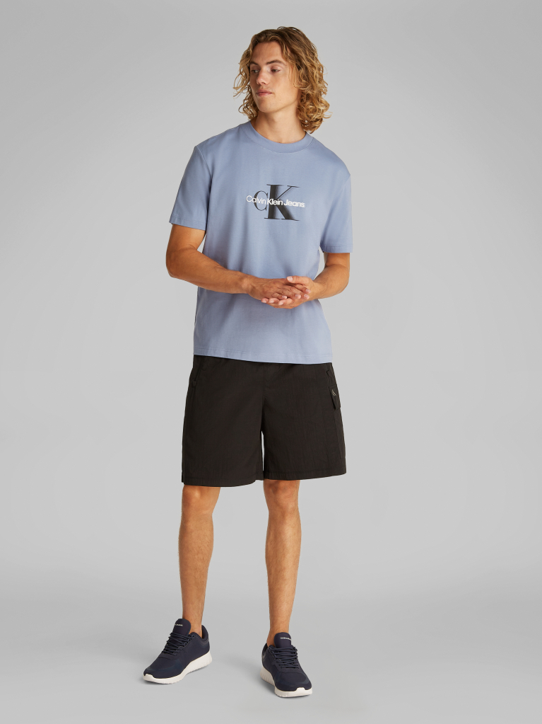 Blue Monologo Shift T-Shirt  Men