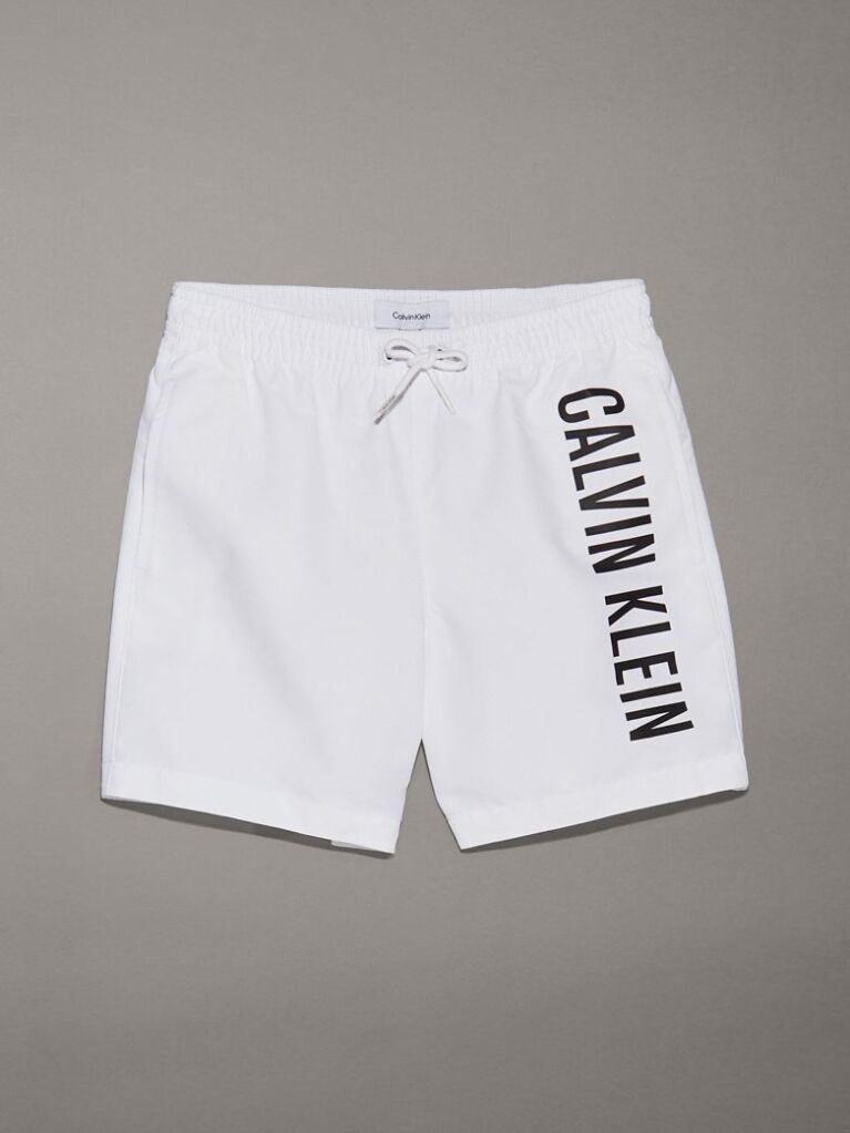 White Boys Swim Shorts - Intense Power  Boys