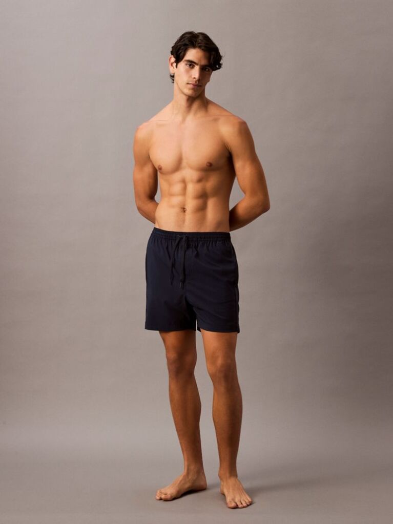 Black Core Solid Swim Shorts  Men