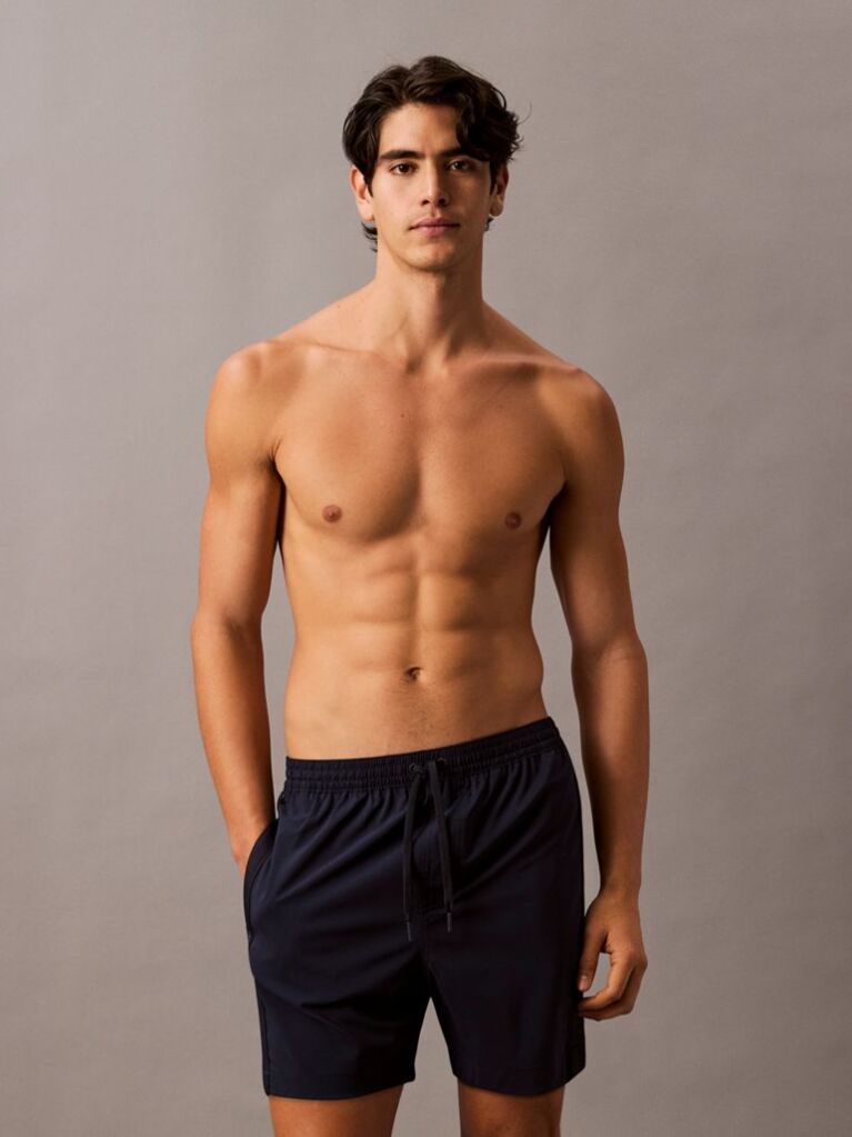 Black Core Solid Swim Shorts  Men