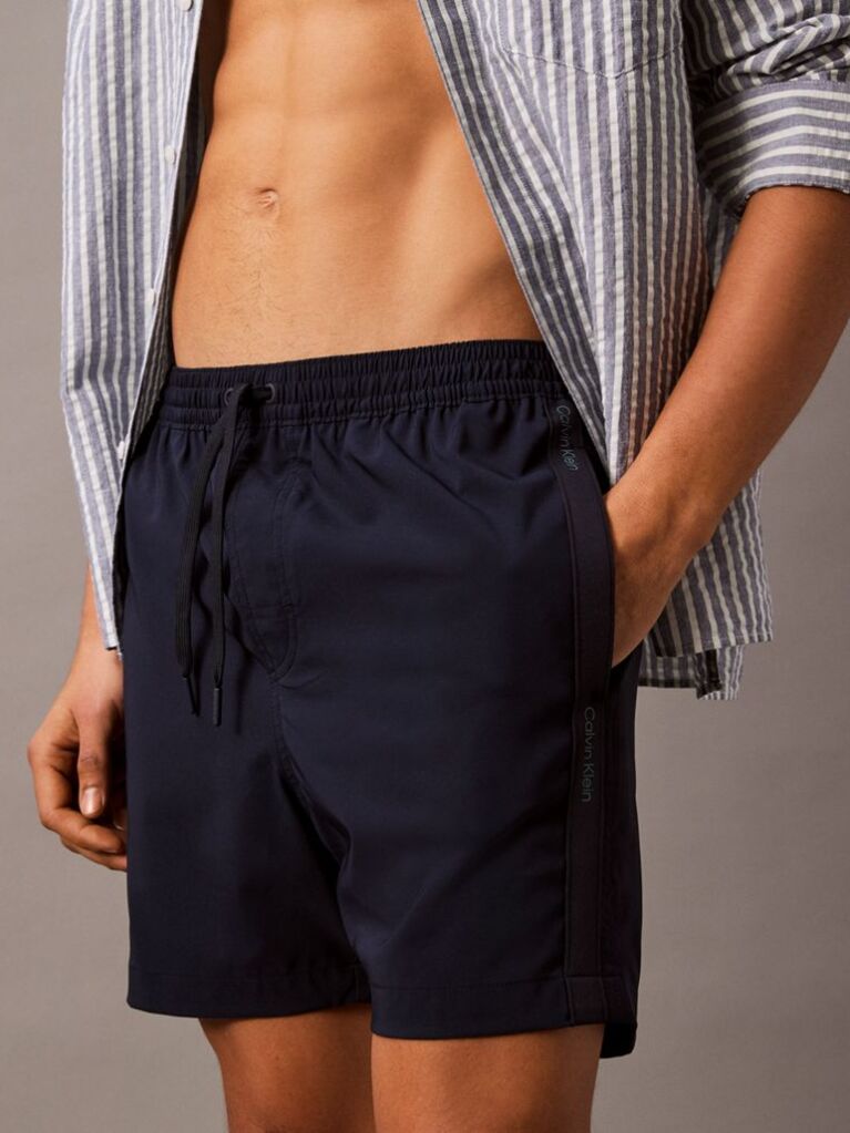 Black Core Solid Swim Shorts  Men
