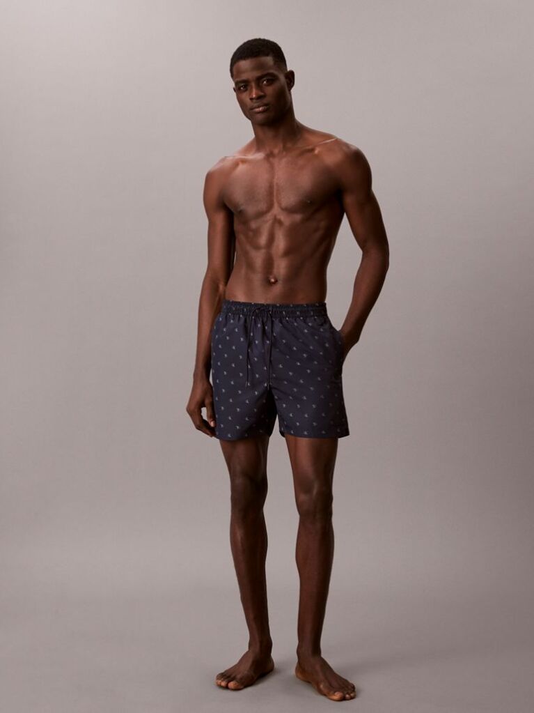 Blue Solid Swim Shorts  Men
