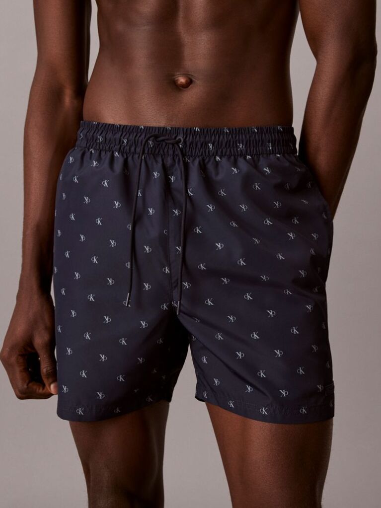 Blue Solid Swim Shorts  Men