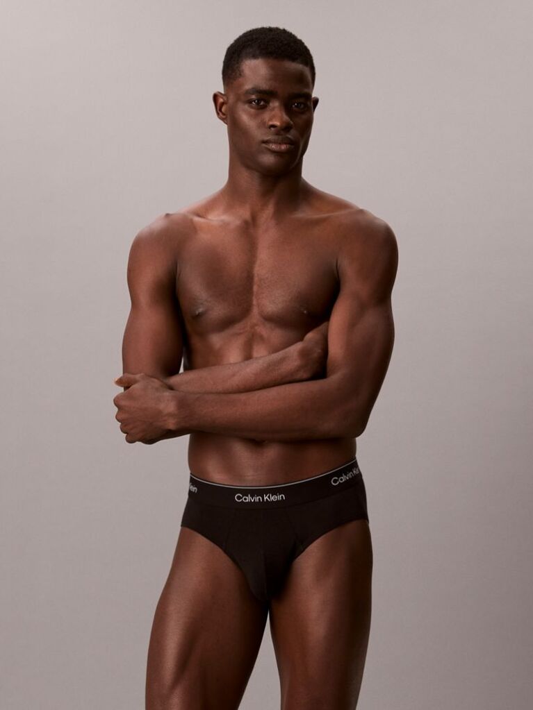 Μαύρο Σετ 3 Σλιπ - Icon Cotton Stretch  Άνδρας
