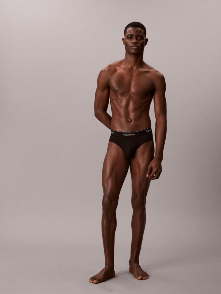 Μαύρο Σετ 3 Σλιπ - Icon Cotton Stretch  Άνδρας