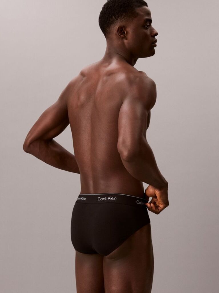Μαύρο Σετ 3 Σλιπ - Icon Cotton Stretch  Άνδρας