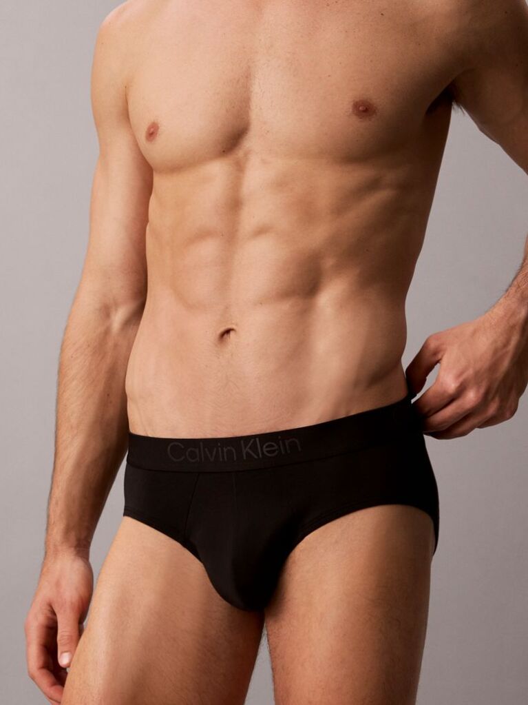 Black Stretch Pima Cotton Briefs  Men