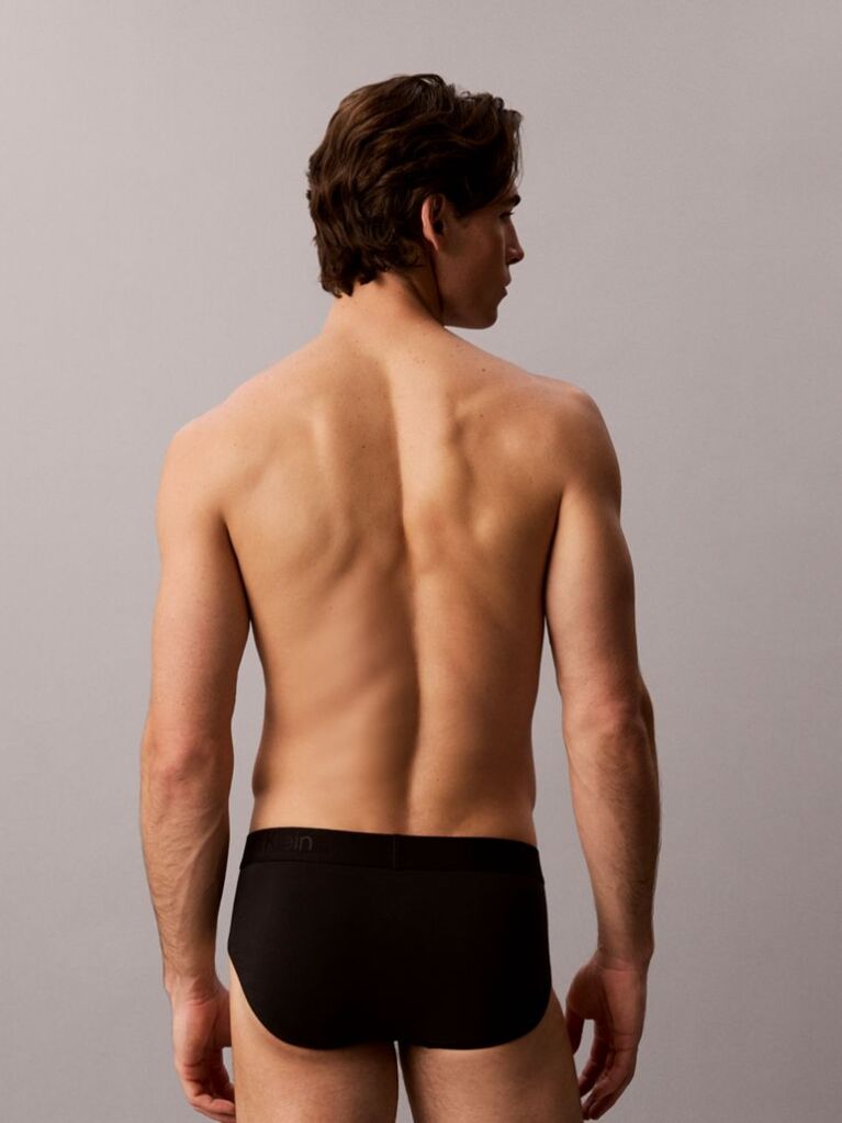 Black Stretch Pima Cotton Briefs  Men
