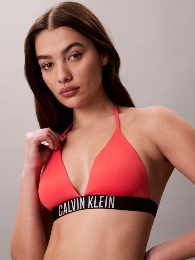 Pink Halter Triangle Bikini Top - Intense Power  Women