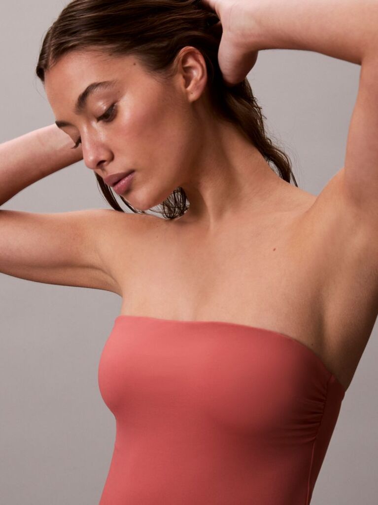 Red Bandeau Swimsuit - CK Essentials  Women
