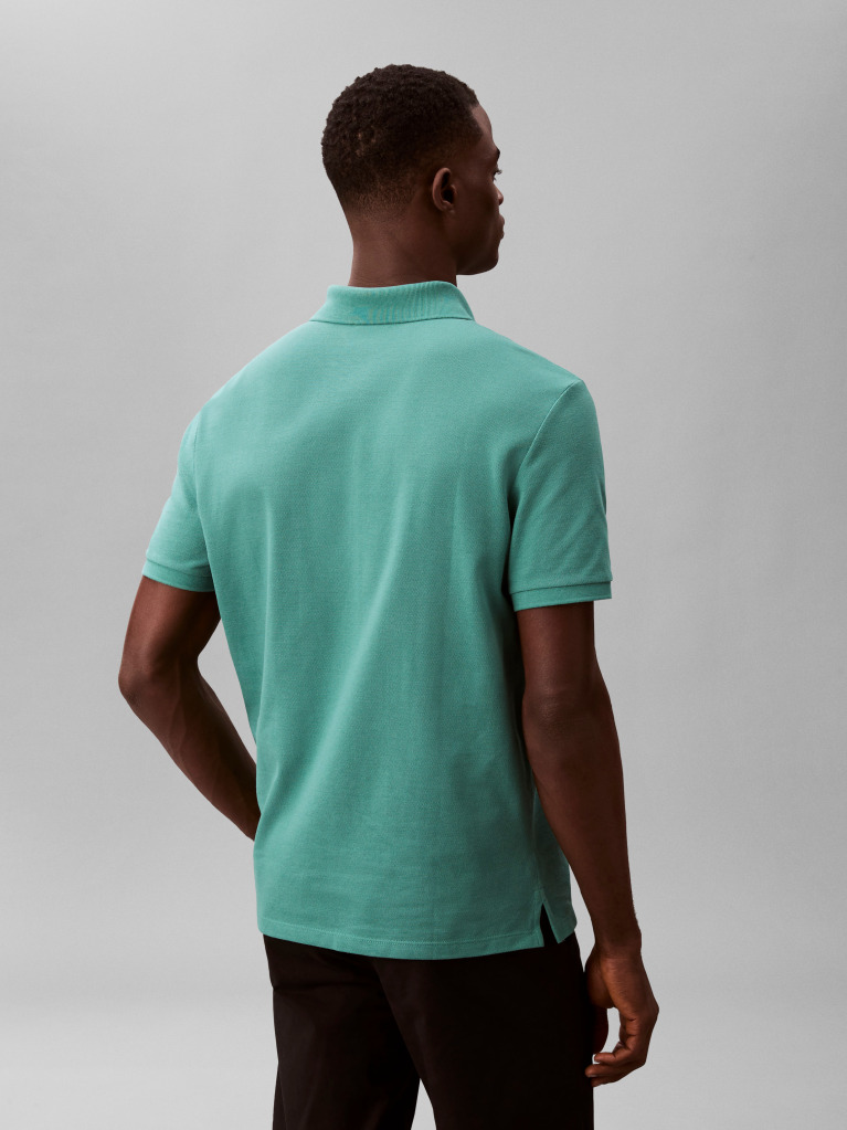 Πράσινο Polo T-Shirt Από Βαμβάκι Πικέ  Άνδρας