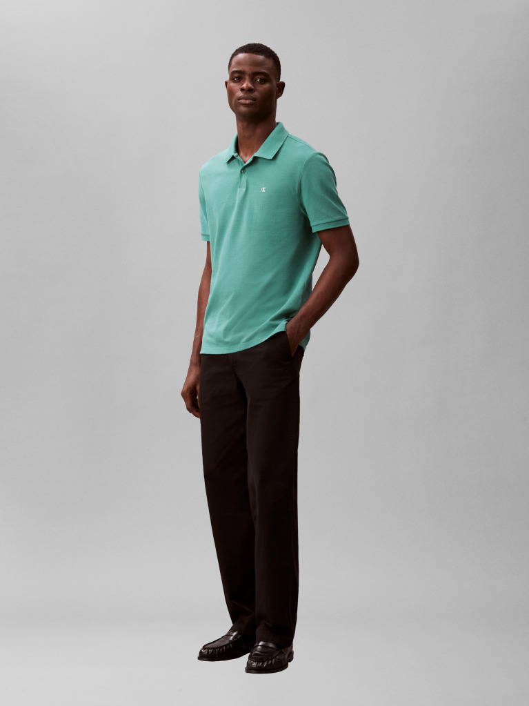 Πράσινο Polo T-Shirt Από Βαμβάκι Πικέ  Άνδρας