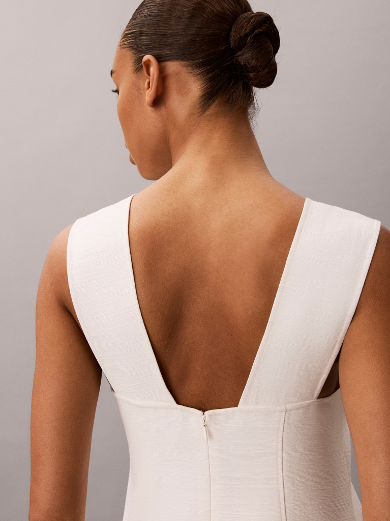 White Textured Sleeveless Top  Women