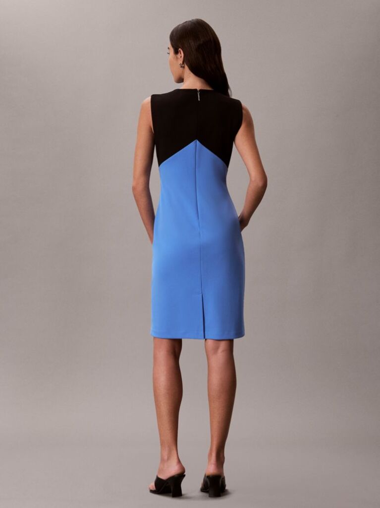 Multi Φόρεμα Από Λείο Crepe με Colour Block Σχέδιο  Γυναίκα