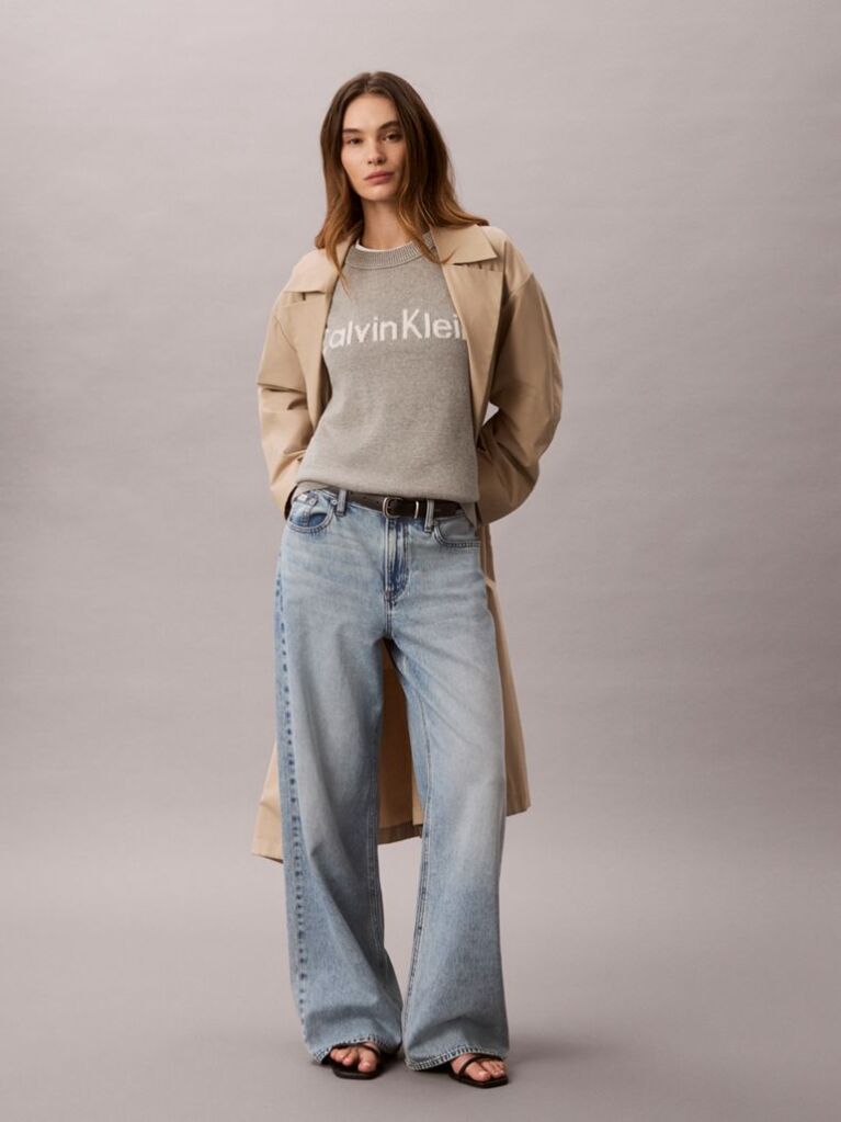 Grey Logo Graphic Relaxed Jumper  Women