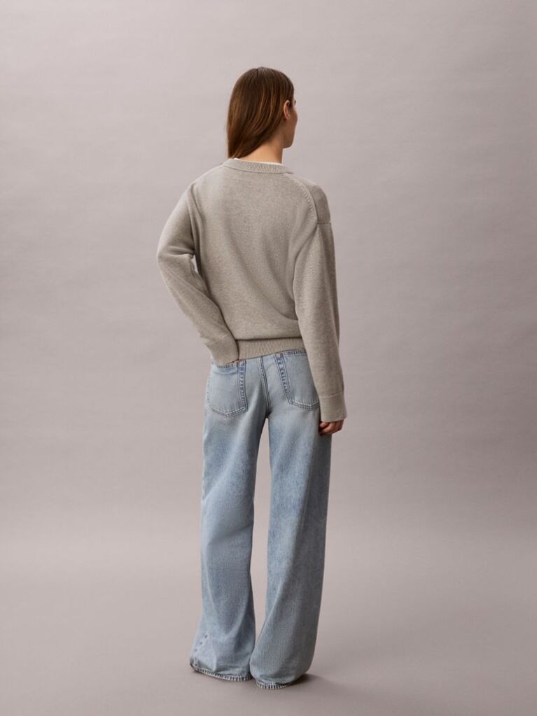 Grey Logo Graphic Relaxed Jumper  Women