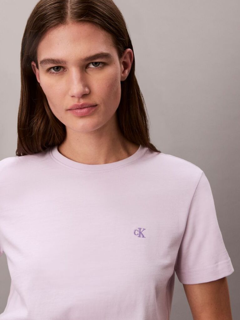 Μοβ T-shirt Με Μονόγραμμα  Γυναίκα
