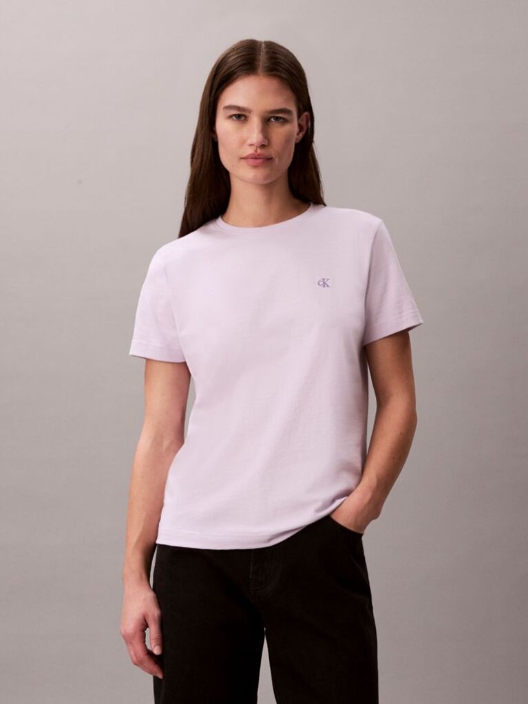 Μοβ T-shirt Με Μονόγραμμα  Γυναίκα