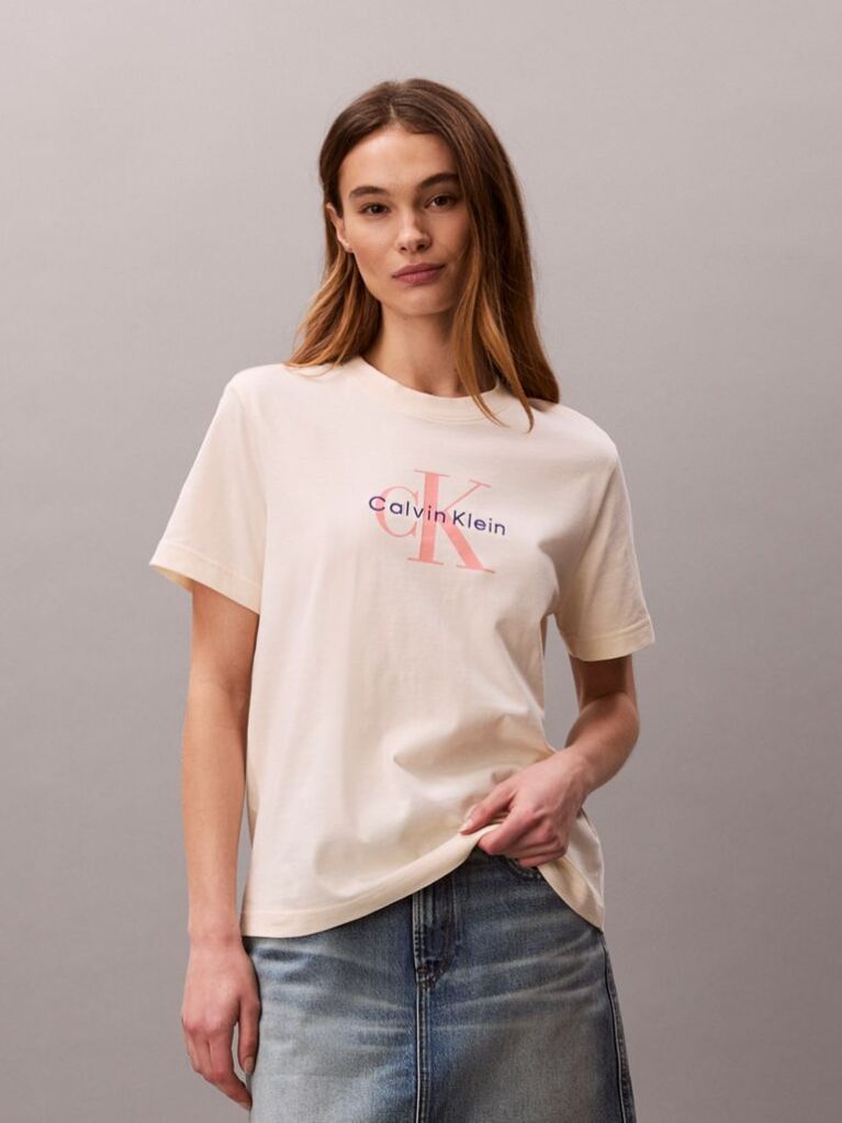 Λευκό T-Shirt Με Λογότυπο  Γυναίκα